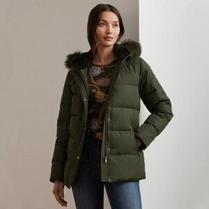 Lauren Ralph Lauren Women's Faux-Fur Hooded Puffer Coat